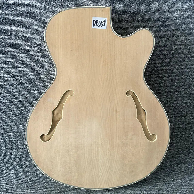 Spruce Wood Top Semi Hollow Jazz Guitar Body