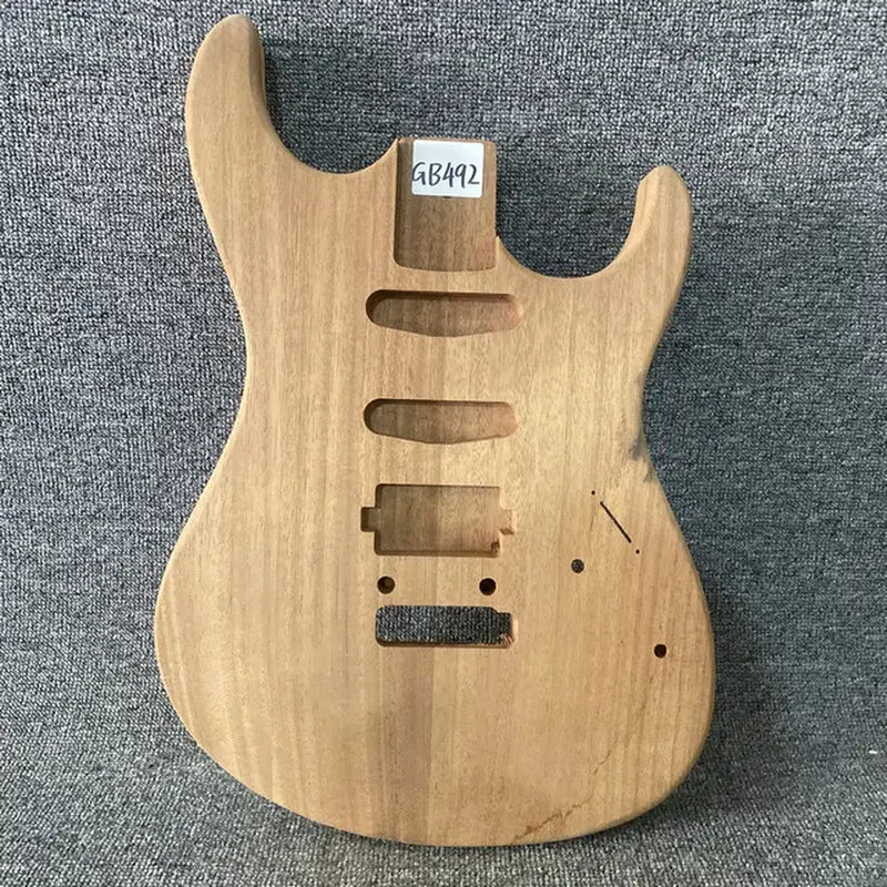 HSS Okoume Wood Guitar Double Cutaway Body DIY Project