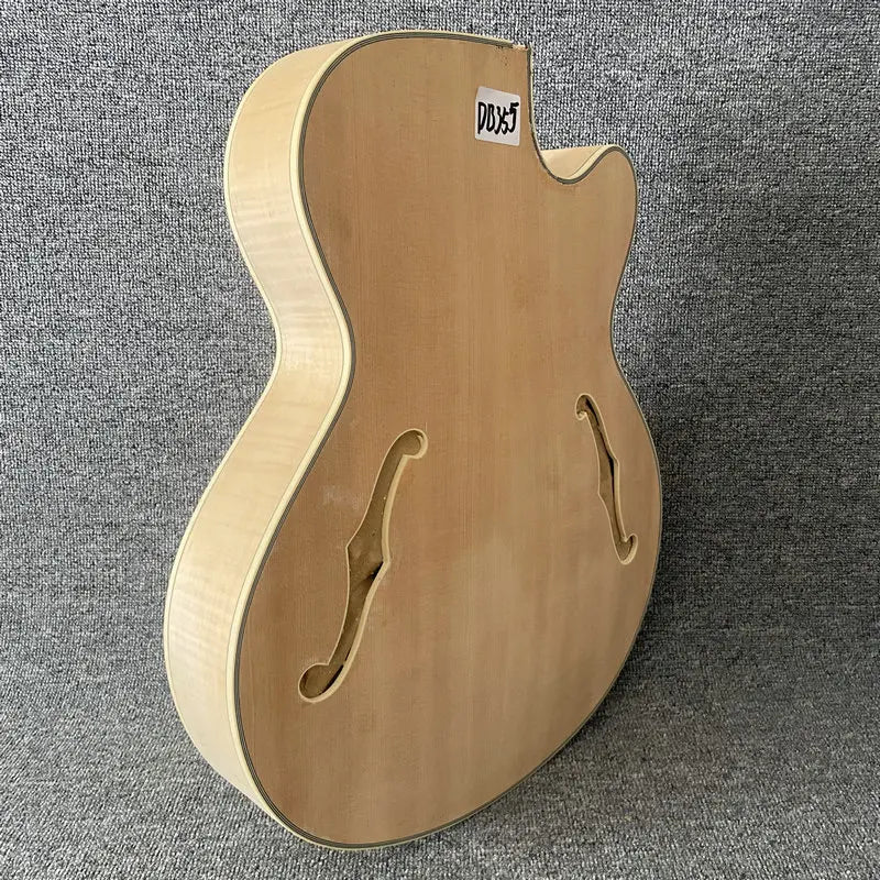 Spruce Wood Top Semi Hollow Jazz Guitar Body