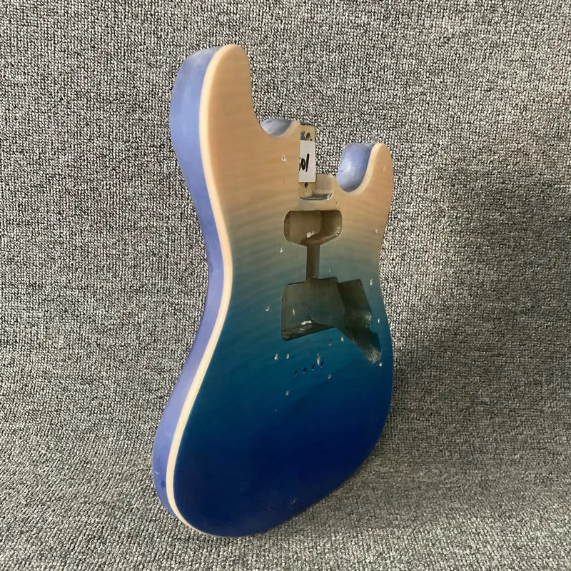 Okoume Wood 4 String Bass Body with Tiger Maple Top