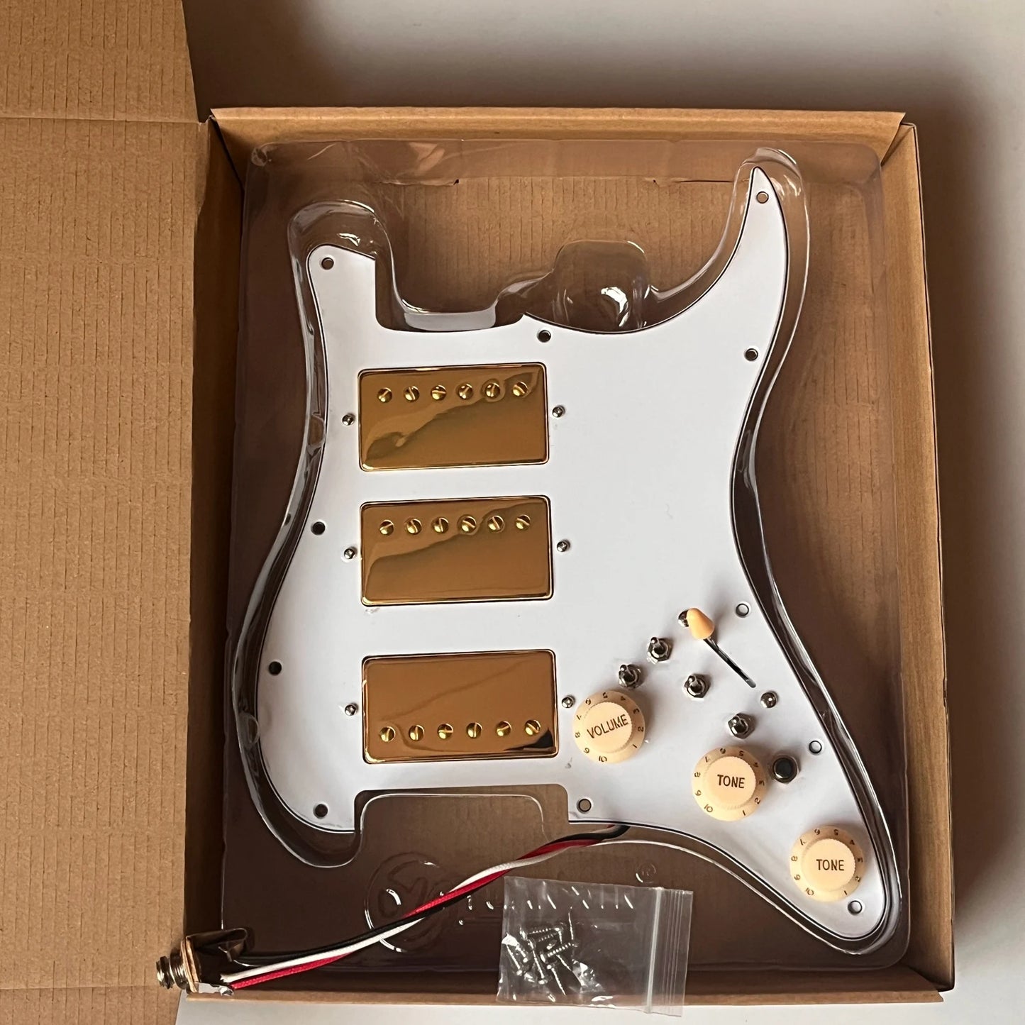 HHH White Stratocaster Strat Style Guitar Loaded Prewired Pickguard with Multifunction Switches