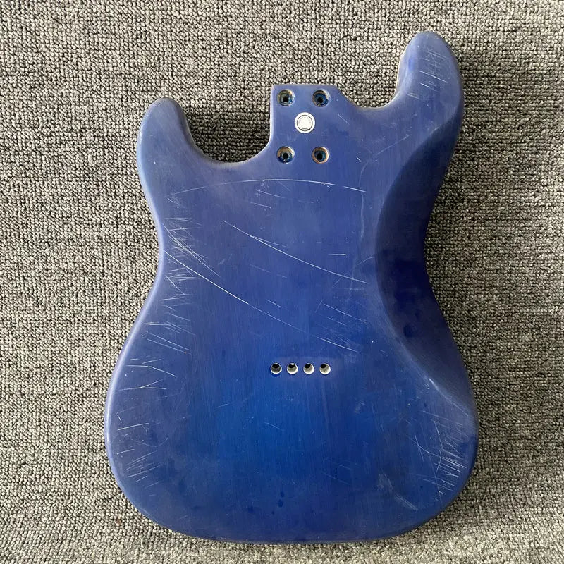 Okoume Wood 4 String Bass Body with Tiger Maple Top