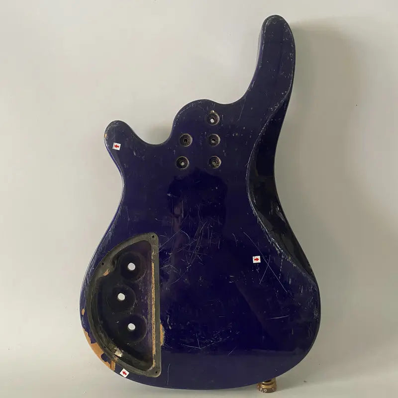 Blue 5 String Electric Bass Guitar Body DIY Project