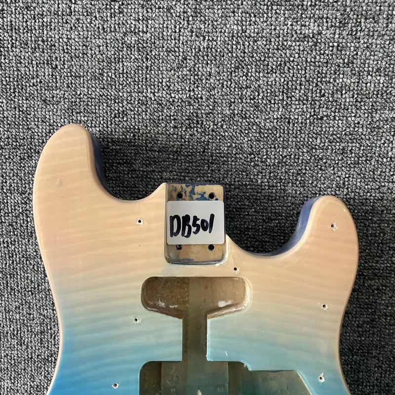 Okoume Wood 4 String Bass Body with Tiger Maple Top