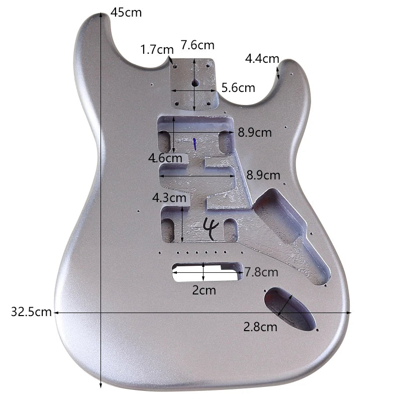 Metallic Finish Guitar Poplar Wood Body DIY Project For Stratocaster Strat DIY Project