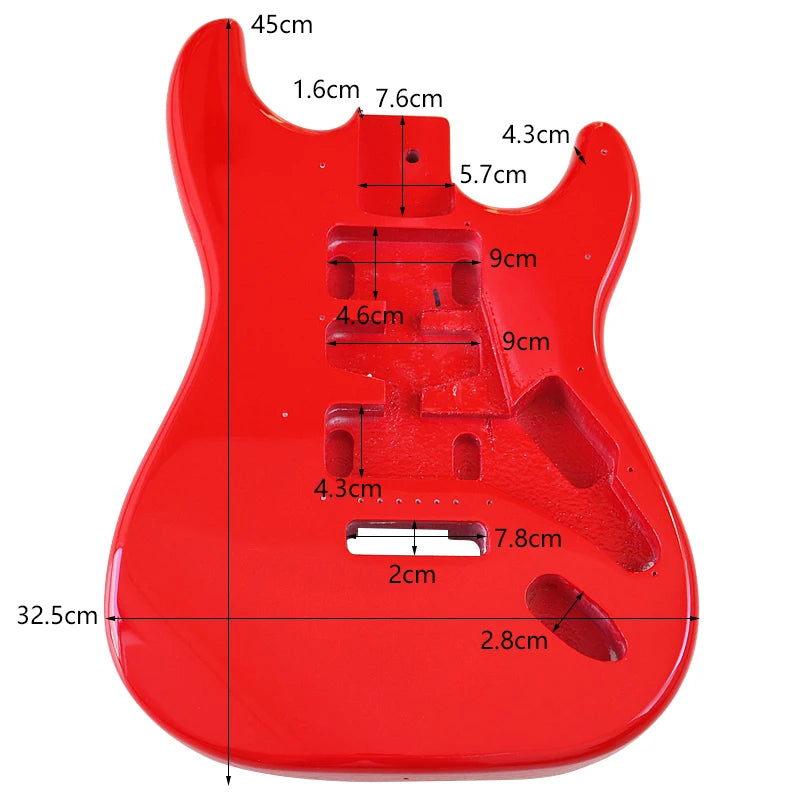 Metallic Finish Guitar Poplar Wood Body DIY Project For Stratocaster Strat DIY Project
