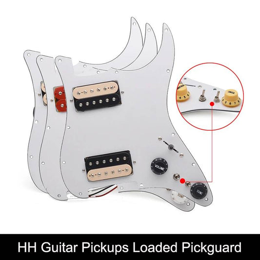HH Coil Splitting Guitar Prewired Loaded Pickguard For Fender Stratocaster Strat