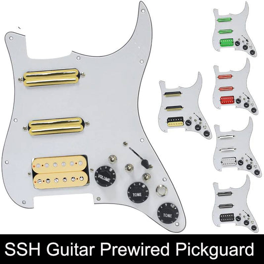 Multi Tone Wiring HSS Guitar Loaded Prewired Pickguard For Fender ST Stratocaster