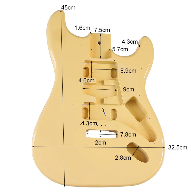 Metallic Finish Guitar Poplar Wood Body DIY Project For Stratocaster Strat DIY Project
