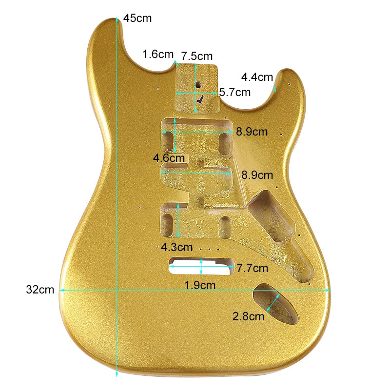 Metallic Finish Guitar Poplar Wood Body DIY Project For Stratocaster Strat DIY Project