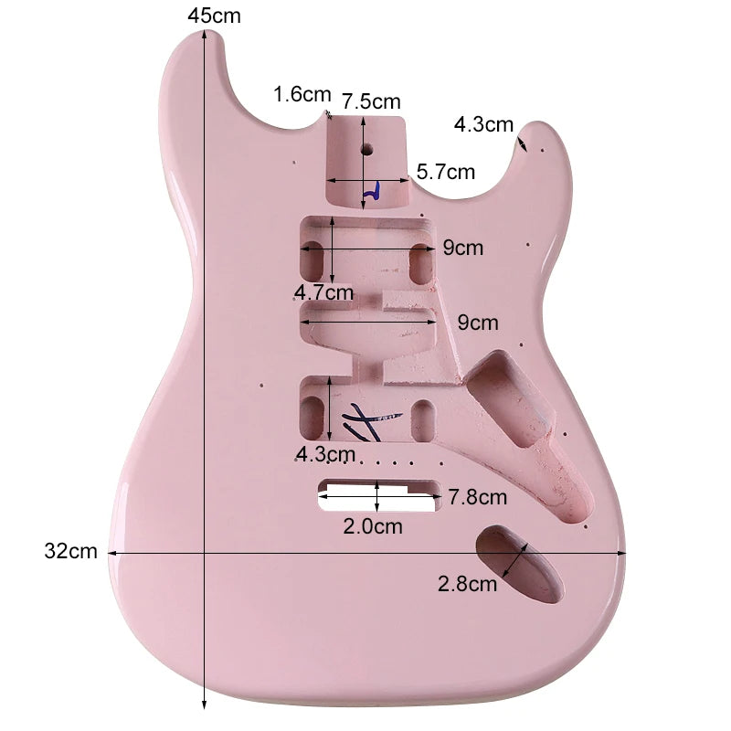 Metallic Finish Guitar Poplar Wood Body DIY Project For Stratocaster Strat DIY Project