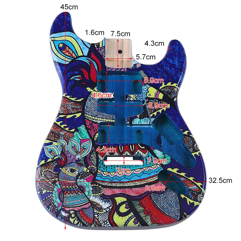 Metallic Finish Guitar Poplar Wood Body DIY Project For Stratocaster Strat DIY Project