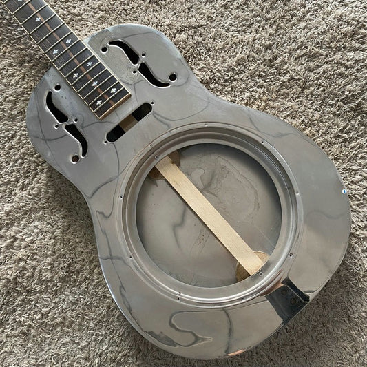 Gold Tone Metal Resonator Dobro Guitar, Metal Body with Mahogany Neck,