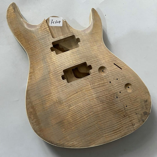 Basswood HH Guitar DIY Project Body with Tiger Maple Top