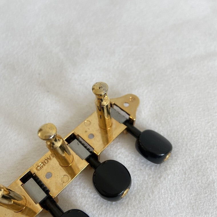 Gold 8 String Mandolin Vintage Tuning Pegs Machine Heads Black Buttons