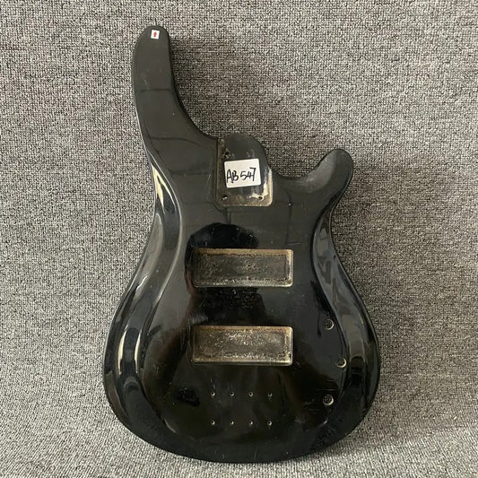 Glossy Black Solid Basswood Bass Guitar Body DIY