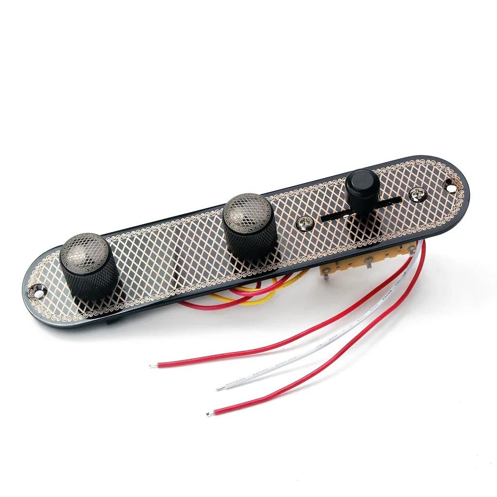 Black Guitar Loaded Prewired Panel Control Plate Fit Telecaster Tele
