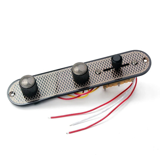 Black Guitar Loaded Prewired Panel Control Plate Fit Telecaster Tele