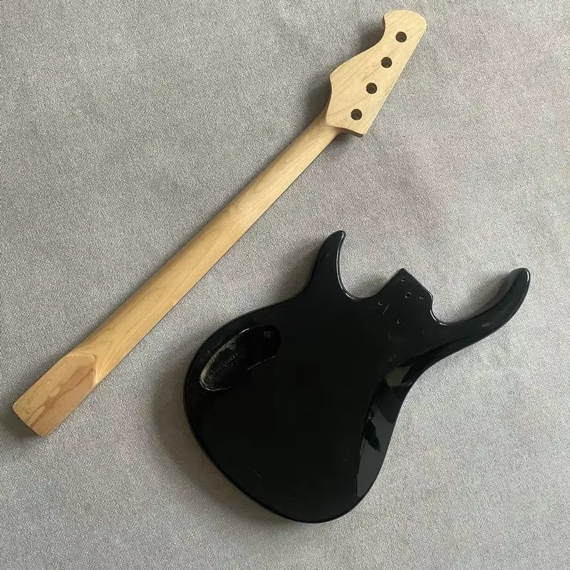 Black 4 String Bass Basswood Body with Maple Neck, Rosewood Fingerboar