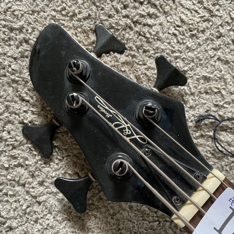 J&D 4 String Electric Bass, Solid Mahogany Body, Maple Neck, Rosewood