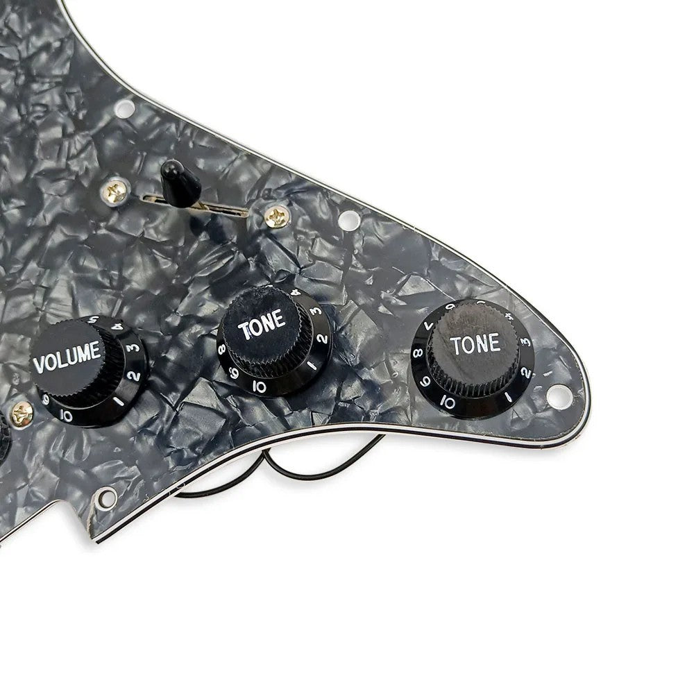 Alnico 5 Guitar Black Pearl Loaded Prewired Pickguard Fit Stratocaster