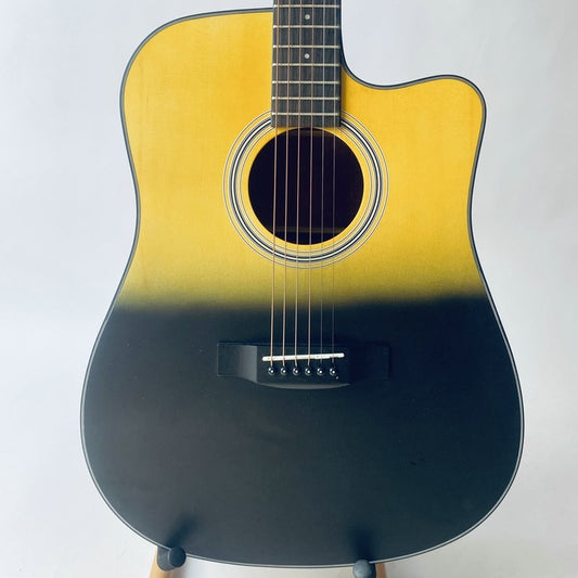 Yellow Black 41 Inch Acoustic Guitar, Mahogany Plywood Body Rosewood F
