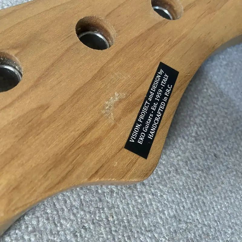 Eko Left Handed 4 String Bass Neck, Rosewood Fingerboard 21 Frets