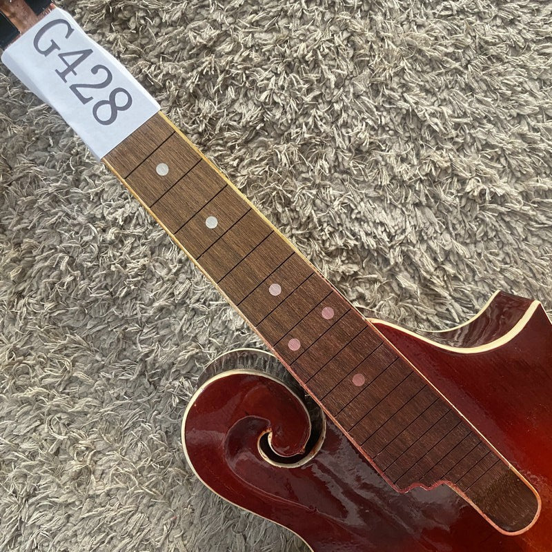 Cherry Burst Finish 8 String Mandolin, Spruce Top Body, Mahogany Neck