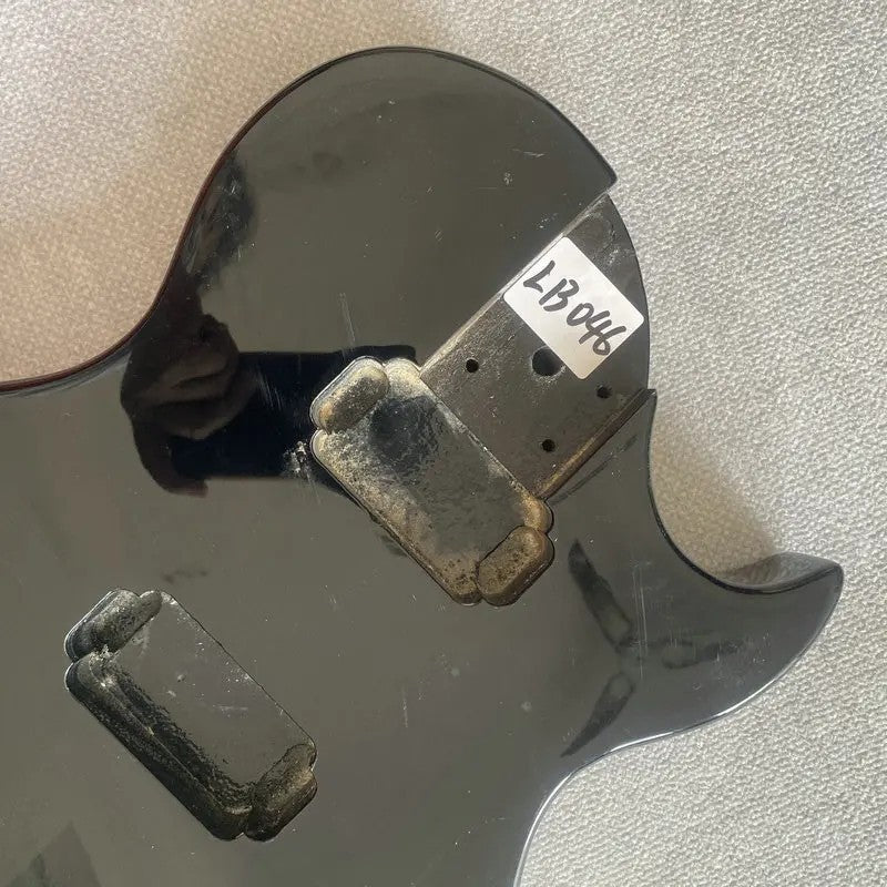 Black Single Cut Basswood Guitar Flat Top Body Fit Les Paul LP