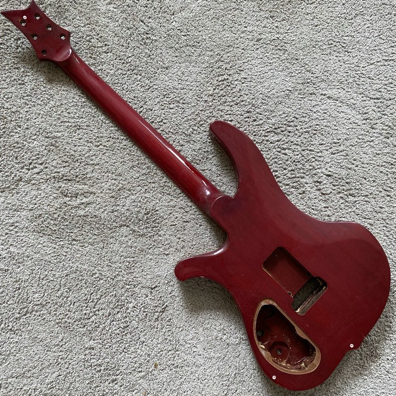 DeVille Blue HSS Electric Guitar, Mahogany Tiger Maple Top Body, 24 Fr