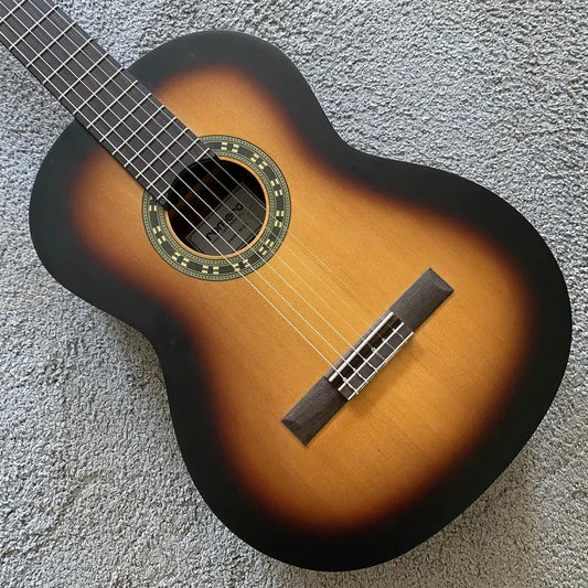 39Inch Sunburst Classical Guitar Spruce Mahogany Body, Rosewood Finger