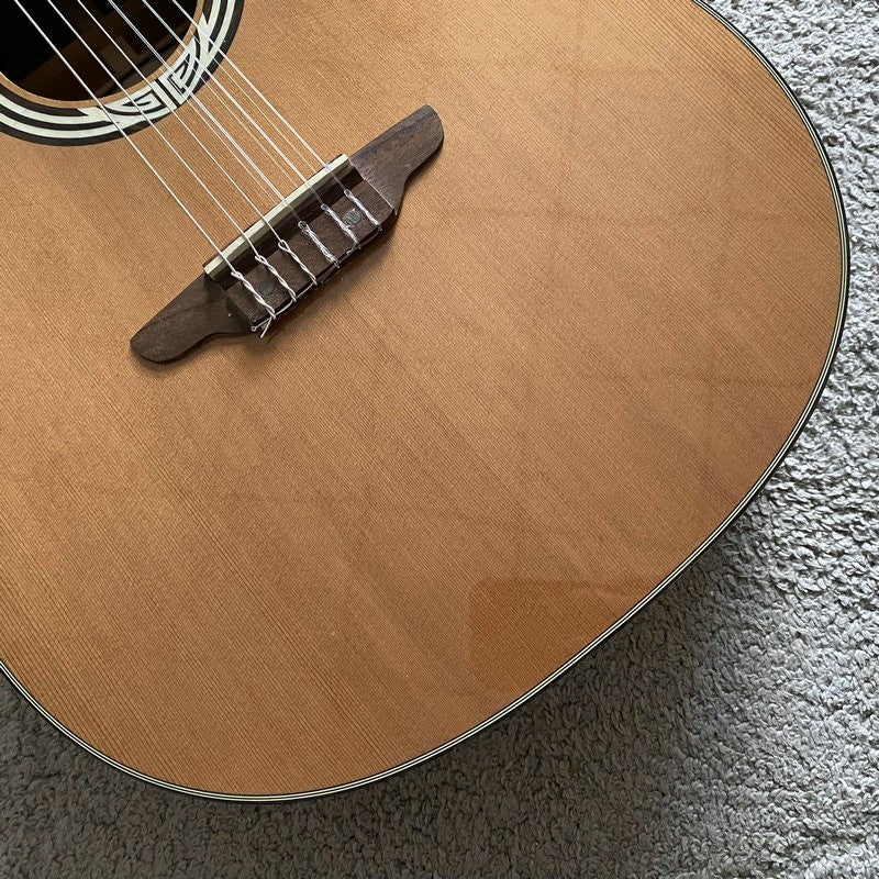 Luna Solid 40 Inch Classical Guitar, Red Pine Top Body, Mahogany Neck,