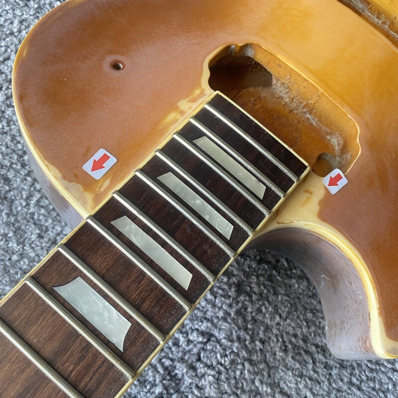 DIY Project Single Cut Lefty Guitar Mahogany Body and Neck, Rosewood F