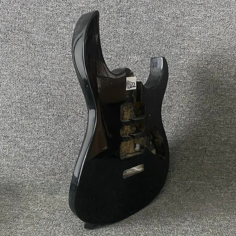 Gloss Black Basswood Guitar Double Cutaway Body
