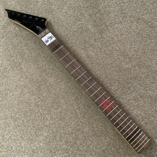 Maple Wood Reversed Headstock Guitar Neck with Rosewood 24 Frets Finge