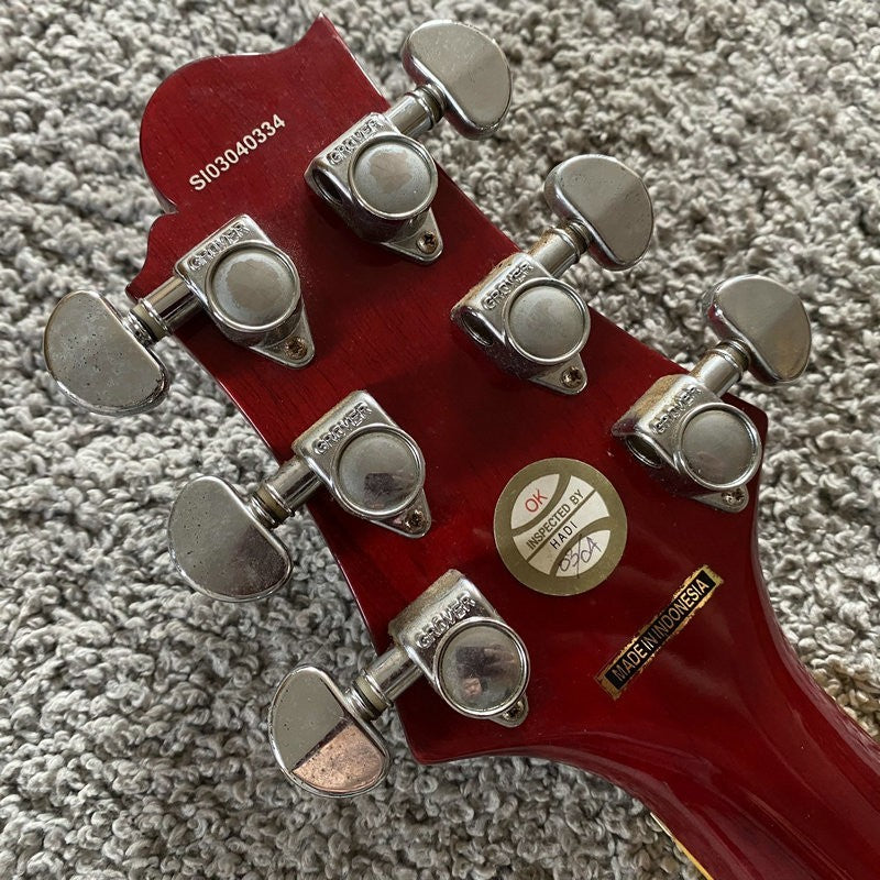 Samick Red Electric Guitar, Mahogany Body, Rosewood Fingerboard Neck