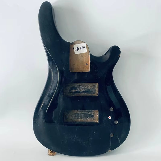 Glossy Black Electric Bass Guitar Solid Body