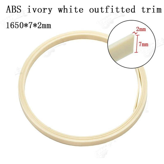 10 Piece Ivory Guitar Binding Figured Strips 1650x7x2MM