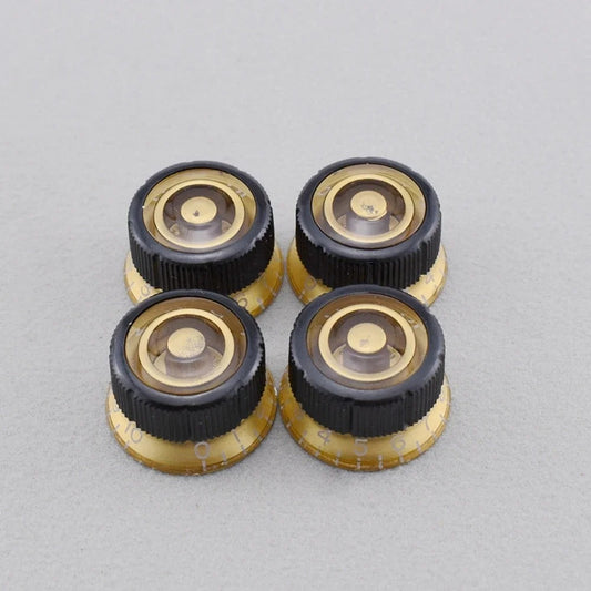 4pcs Ibanez Gold Sure Grip III Guitar Volume and Tone Control Knobs