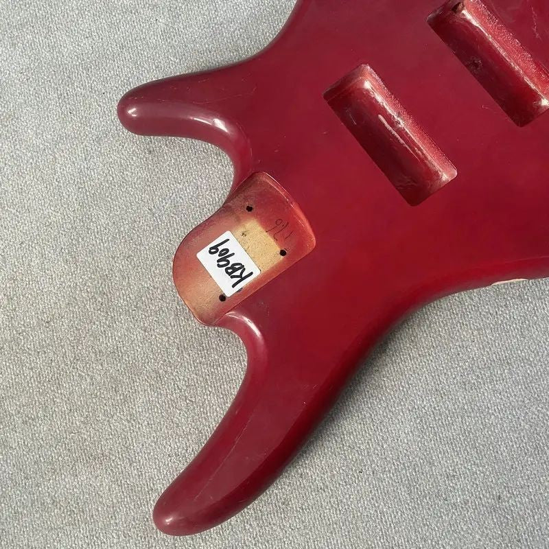Red Basswood 4 String Electric Bass Body