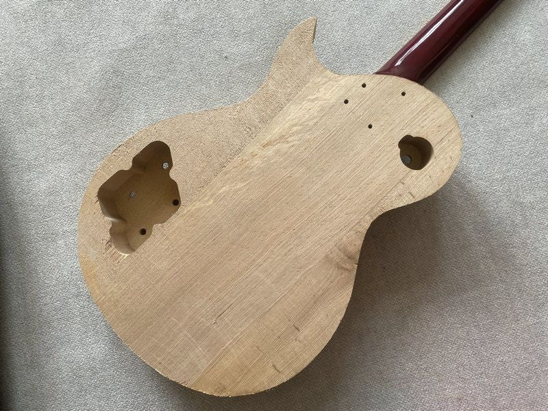 Unfinished Guitar Basswood Body with Neck, Rosewood Fingerboard Fit Le