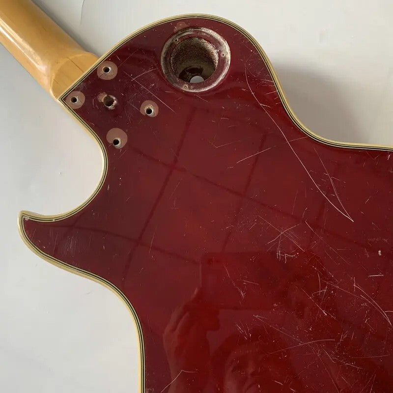 Red DIY Project Guitar Mahogany Body with Maple Neck, Rosewood Fingerb