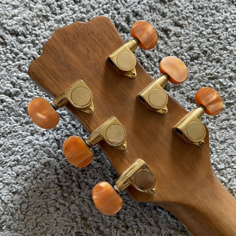 Luna Acoustic Electric Guitar, Pine Wood Top Body, Mahogany Neck