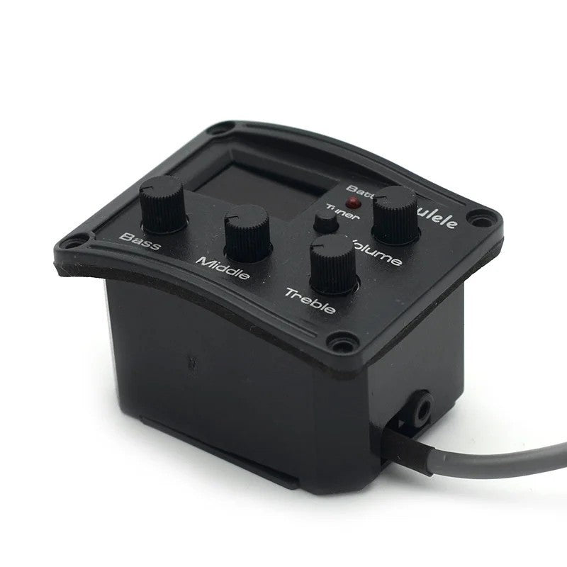 3 Band Ukulele EQ Equalizer Preamp Piezo Pickup with Tuner