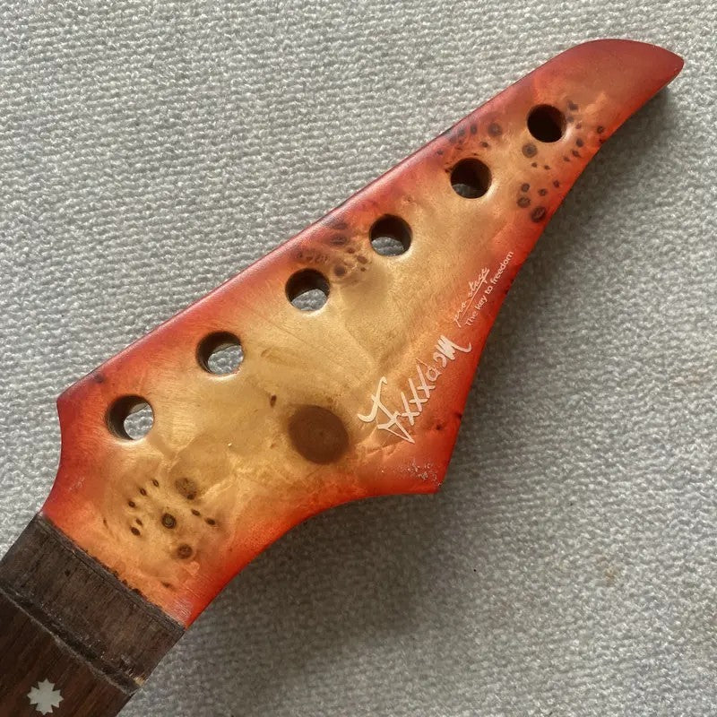 Roasted Maple Wood Electric Guitar Neck, Rosewood 24 Frets Fingerboard