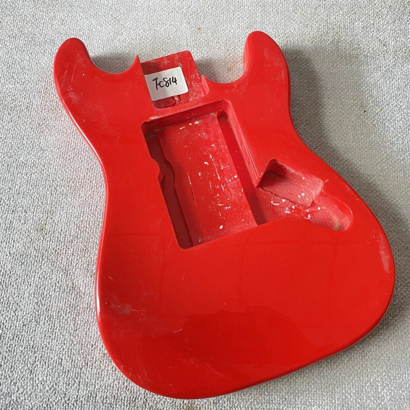 Red Basswood Mini Guitar Body Fit Stratocaster Strat