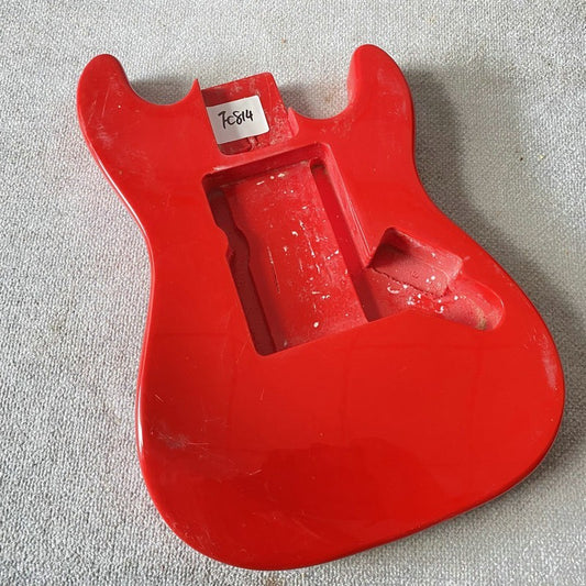 Red Basswood Mini Guitar Body Fit Stratocaster Strat