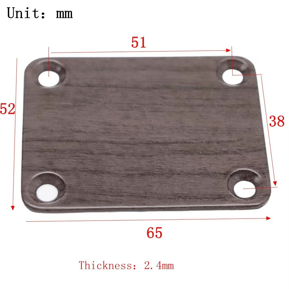Wood Grain Finish Guitar Bass Neck Plate Fit Fender,Peavey,Washburn,Ib