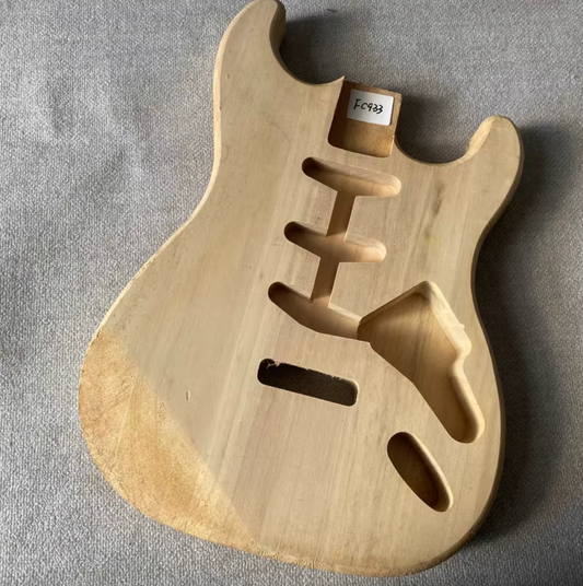 Unfinished Basswood Guitar SSS Body Fit Stratocaster Strat