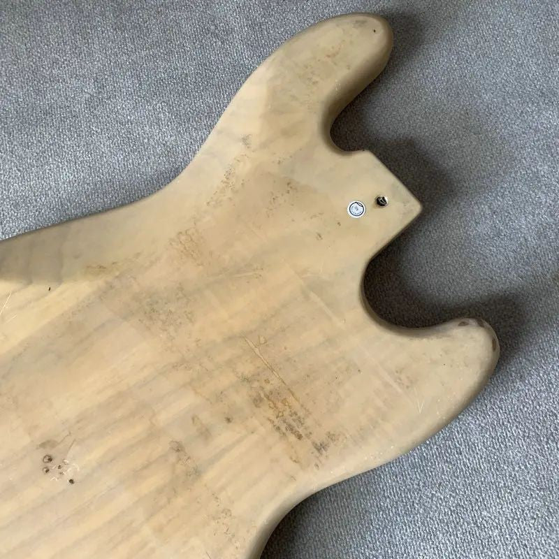 Ash Wood Left Handed 4 String Bass Body DIY Project Fit Jazz Bass